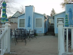 OUR COTTAGE ON LEFT AND DECK