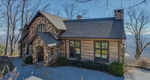 Luxurious Log and Stone Home