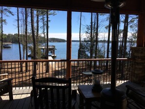 View from covered porch