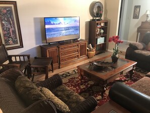 Large Living Room with Large Smart TV
