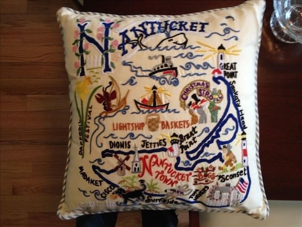 Unofficial 'map' pillow of Nantucket. :)