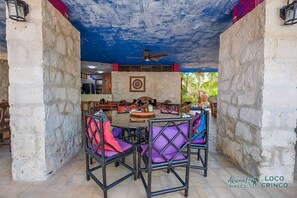 Outside dining area