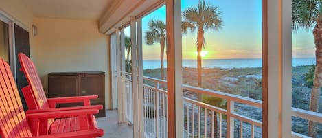 Private Balcony with Wonderful Northwest views. Perfect for Watching the Nightly Sunsets!