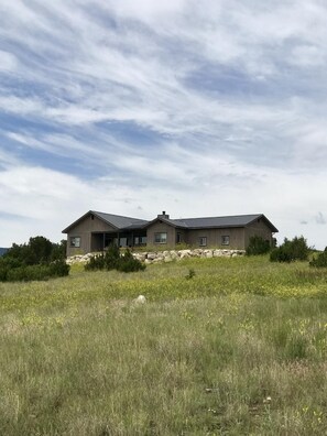 Juniper House is perched on top of a hill providing great views of the area with unobstructed views