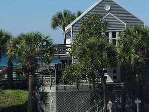 Gulfside Clubhouse and pool with view of gulf taken from Funseeker balcony