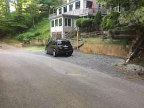 Recently added parking area increases parking to 4 vehcles