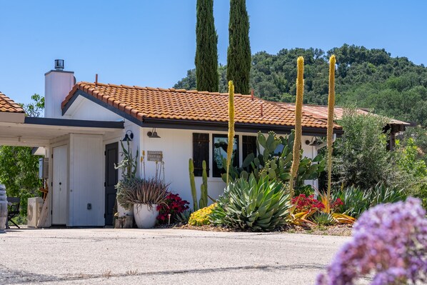 Exterior with a garden view