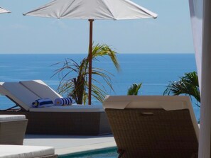 View from pool deck to the ocean