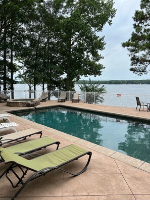 Lake view from pool deck.