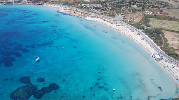 Mellieha Bay is Malta's biggest beach