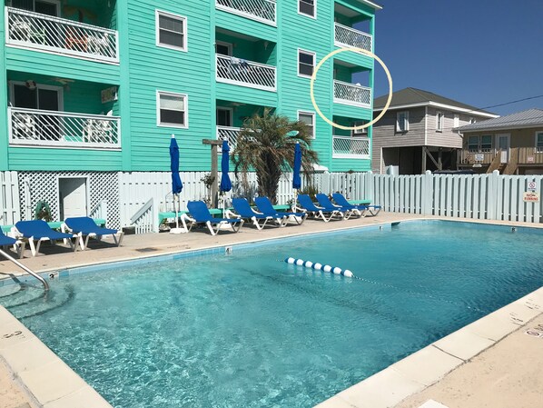 End Unit with ocean view and lots of natural light