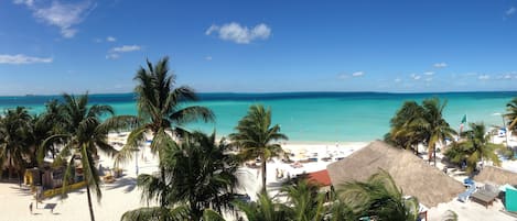 Beautiful view of the beach and ocean from my balcony