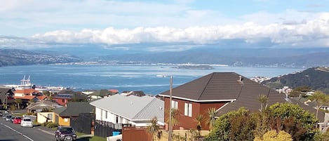 Stunning view of Wellington harbour