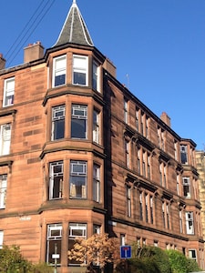 Elegante apartamento victoriano con impresionantes vistas en el West End de Glasgow