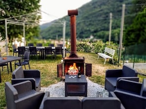 The old stove in the BBQ area