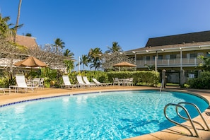 One of three pools to relax at.