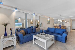 Living Room with Mirrors