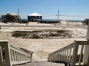 A great place to be with a view of the Gulf & beach access across the street.