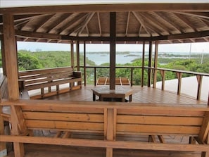 air deck with harbor views