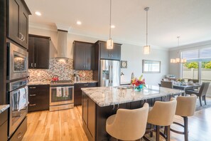 Kitchen is fully furnished for gourmet food preparation