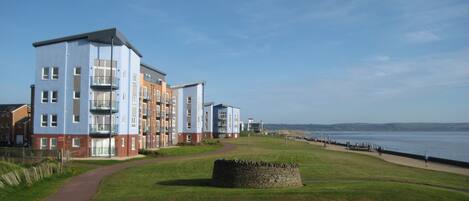 The Penthouse is right on the beach