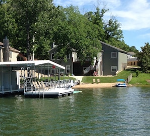 Quiet cove for swimming or relaxing on the beach.