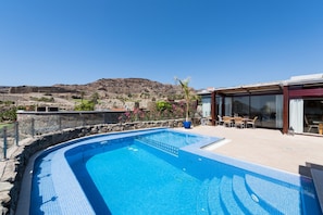 house with heated pool anfi tauro gran canaria
