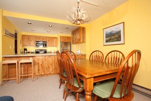 Reconnect with loved ones over a meal at the dining table.