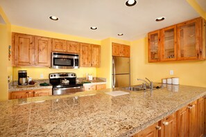The fully-equipped kitchen has everything you need