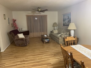 Dining room into living room