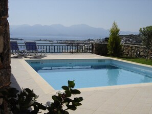 Pool with spectacular view of Elounda