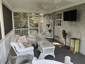 Quiet screen porch on back of house!