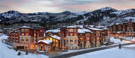 Sunrise Lodge located at the base of Sunrise Lift at the Canyons Resort.