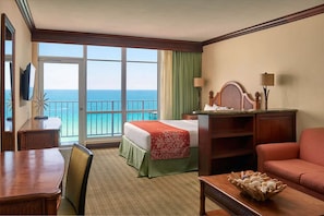 Some of the Ocean Front suites have a small divider instead of a bedroom door.