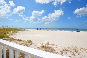 Wide sugar sand beach