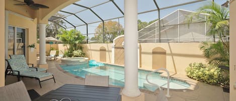 Outdoor Lanai,  Heated Pool and Spa