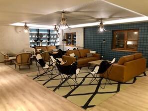 Sittområde i lobbyn