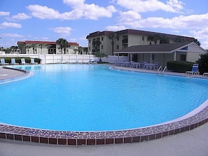 Our building is located directly across from the main pool.