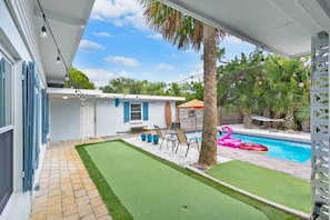 Putt putt in back yard!