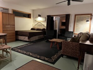 Queen Bed with Wardrobe Space for Clothes.