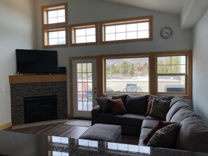 Living room, from the kitchen.