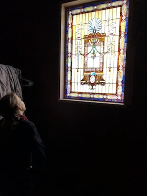 Stained glass at sundown