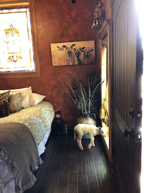 Lamb inside the cottage