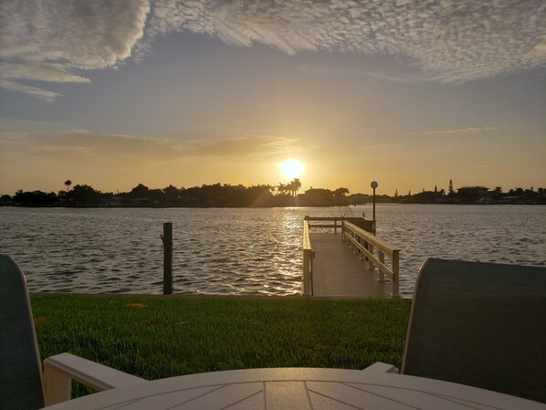 Read a book, enjoy a cup of coffee, fish, swim or see the dolphins from the dock