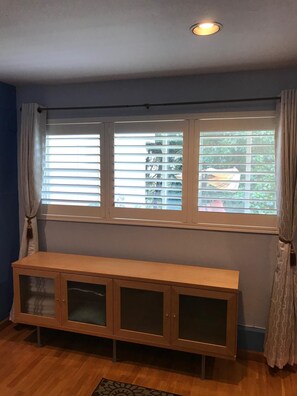 Plantation Shutters. Master bedroom