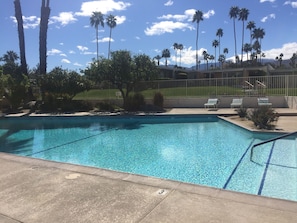 View of Pool facing North