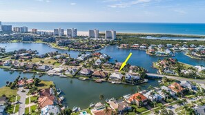 Aerial view to West and main beach