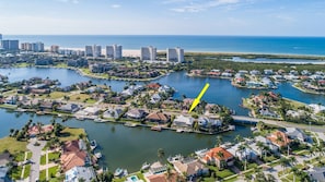 Aerial view to West and main beach