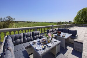 Terrasse overlooking the vineyard