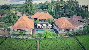 Aerial view of Villa Heron